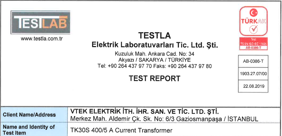 TK 30S Current Transformer